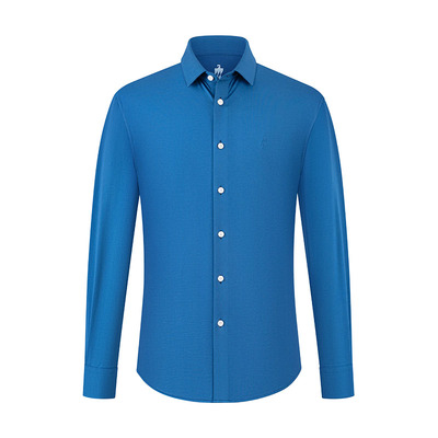 欧定高档修身免烫抗皱衬衫男士