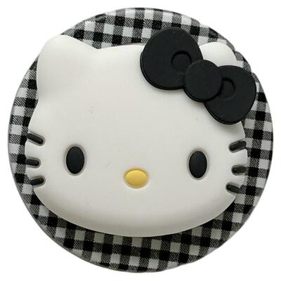 少女心ins可爱格纹哈喽KT凯蒂猫适用MagSafe磁吸支架手机吸附可伸缩新款气囊支架桌面支撑网红超火创意日韩风