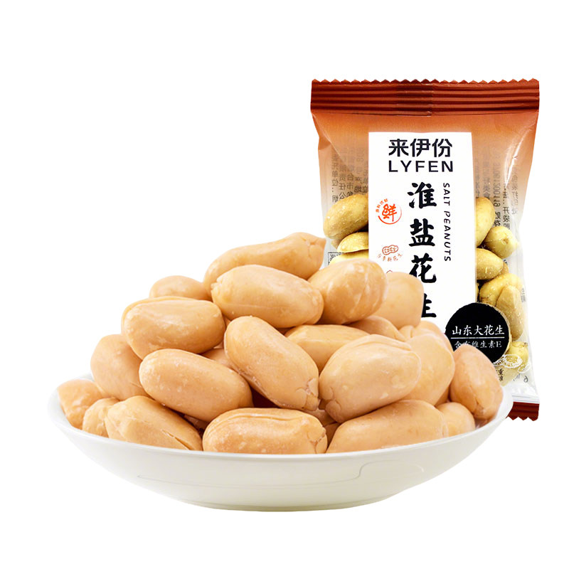 来伊份淮盐花生500g炒货坚果零食