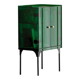 灰方轻奢餐边柜客厅小户型现代简约玄关靠墙一体储物沙发旁小边柜