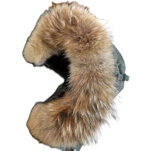 大鹅郊狼毛领单卖加拿大羽绒服真毛领订制2050飞行员2051远征毛领