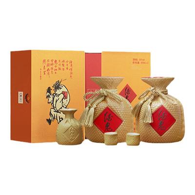 【热销中】52度黄坛500mL*2瓶礼盒装馥郁香型白酒酒鬼官方旗舰