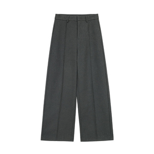 pusumede 格调通勤 高腰垂感直筒西装裤女利落阔腿西裤宽松休闲裤