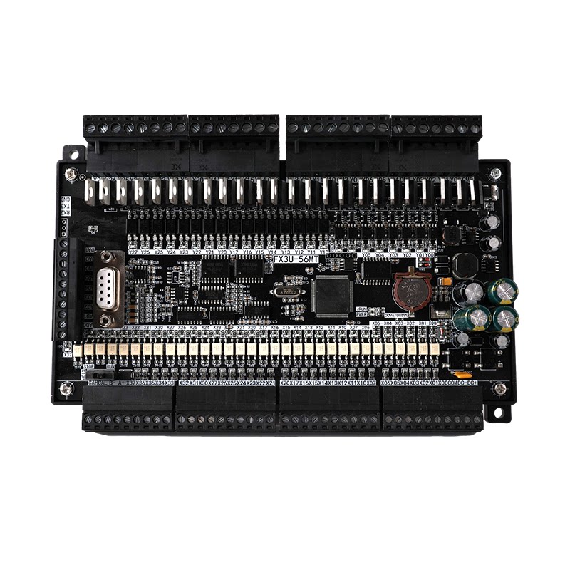 国产PLC工控板FX3U-56MRMT兼容三菱1N2N脉冲8路100K可编程控制器
