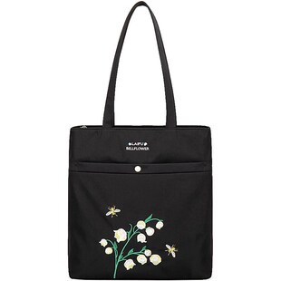 莱夫帆布包包女士大容量托特包上班新款单肩包轻便通勤手提购物袋