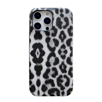 高级感欧美复古豹纹皮谷歌手机壳