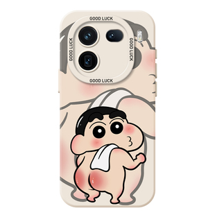 搓澡蜡笔小新手机壳适用iqoo13情侣iqooneo9动漫15/12pro/11s新款8se搞怪10趣味7男生6恶搞vivo/5硅胶z1套u3x
