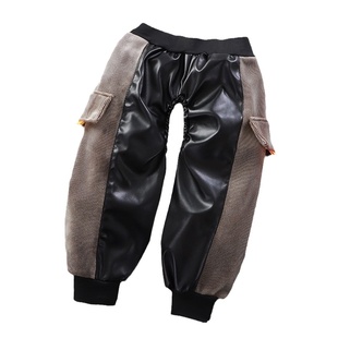 男童皮裤宝宝隔尿裤冬尿不湿裤子儿童防尿裤婴儿罩棉裤套防水罩裤