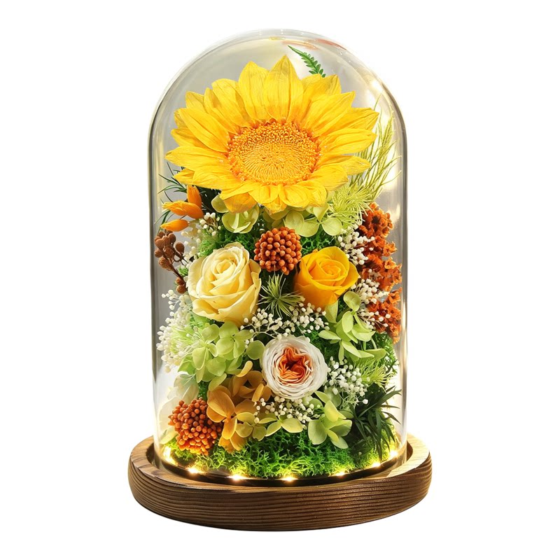 向日葵永生花束教师节生日礼盒