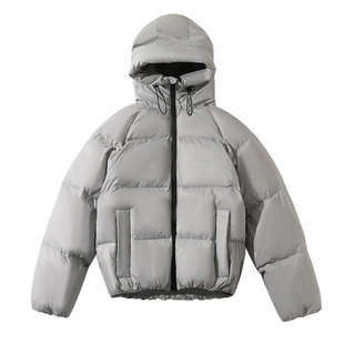 大于诗集 又见高山 纯色插肩连帽90白鸭绒加厚羽绒服女保暖外套冬