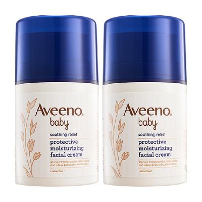 Aveeno/艾惟诺婴儿童燕麦敏感肌舒缓柔嫩滋润保湿防护面霜48g*2