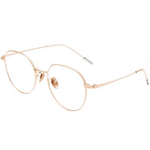 超轻纯钛近视眼镜女款可配度数专业配防蓝光镜片金丝边眼镜框镜架