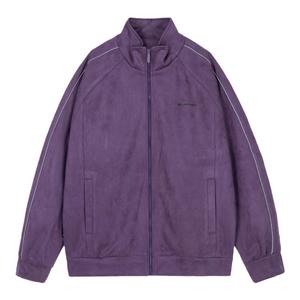BJHG运动套装男春季2025潮牌hiphop街舞服休闲外套夹克麂皮绒裤子