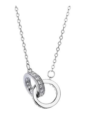 轻奢小众环环相扣项链女ins日韩版简约设计吊坠百搭锁骨链