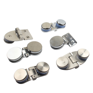 无框玻璃门合页酒柜展示柜合页180度双边圆珠合页熟食窗口门铰链