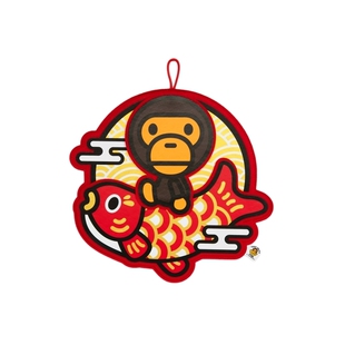 BABY MILO STORE配饰卡通小猴红色锦鲤年画装饰4432XXP
