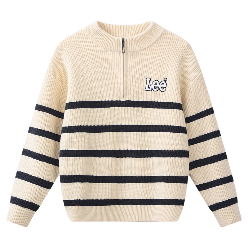 Leekids童装条纹针织衫保暖