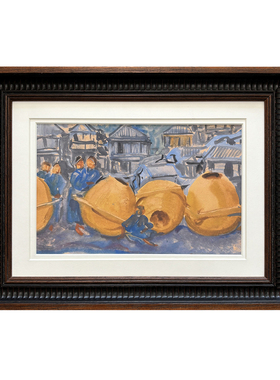 东方乡土风景名画米罐小众艺术画
