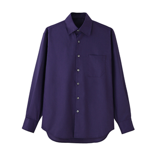 COMMON VALUE 丝光长袖宽松衬衣中性休闲衬衫
