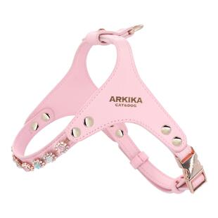 ARKIKA小型犬狗狗胸背牵引绳约克夏马尔济斯项圈背心式外出遛狗绳