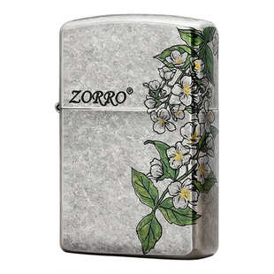 ZORRO佐罗煤油打火机彩印春绘茉莉防风火机节日礼物朋友生日礼品
