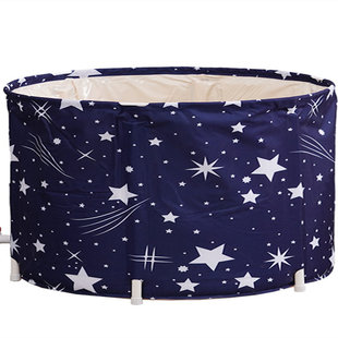 折叠圆桶浴桶泡澡桶塑料桶木桶保温盖