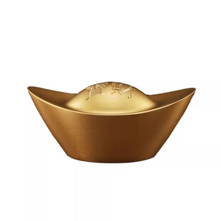 纯铜元宝实心沙金仿真元宝金条摆件手把件创意招财进宝乔迁礼品