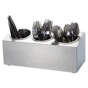 常进不锈钢刀叉箱商用漏孔沥水斗多功能刀架收納盒餐具吧台筷子筒