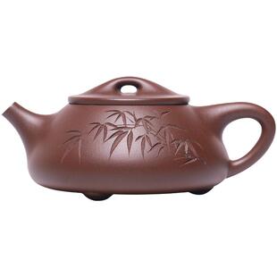 百年利永 宜兴原矿紫砂泡茶壶全手工功夫茶具套装紫泥紫砂壶石瓢