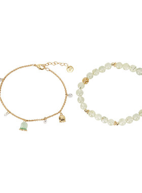 大英博物馆欧洲文化艺术系列铃兰翠语葡萄石双层手链女生手串礼物