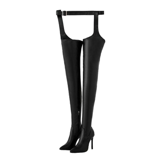 2022春秋新款细跟80CM过膝靴尖头弹力显瘦超高跟长筒靴皮靴单靴子
