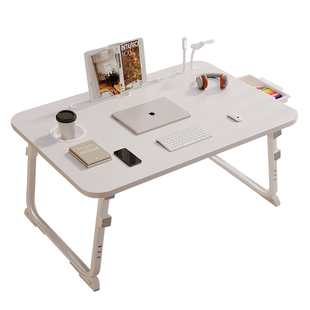 床上小桌子可折叠升降桌学生书桌学习桌儿童写字桌板炕桌宿舍上铺笔记本电脑桌飘窗小桌板简易卧室家用懒人桌