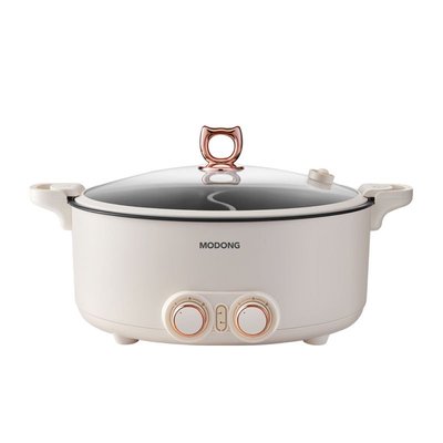 摩动鸳鸯电火锅家用电煮锅多功能一体大容量宿舍学生烹饪机小电锅