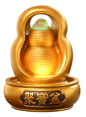 福禄流水生财摆件聚宝盆循环水景