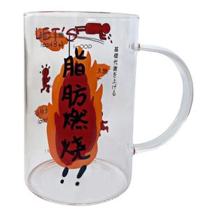 玻璃杯大容量1000ml超大办公室学生水杯子茶杯牛奶喝水ins风耐热