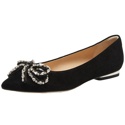 [定制小码32/大码42胖瘦脚]思加图丝绒优雅女皮鞋9A962AQ5A