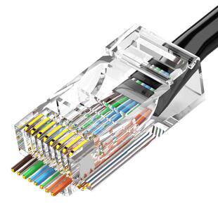 RJ45通孔式8P8C超五六七类八类屏蔽网线水晶头穿孔穿透头网络监控