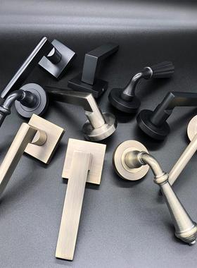 隐形门锁黑色暗门锁暗装通道藏式明装门拉手把手专用背景墙单面锁