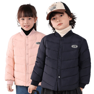 灵机一动宝宝羽绒服儿童冬款外套校服神器男女童轻薄保暖冬装上衣