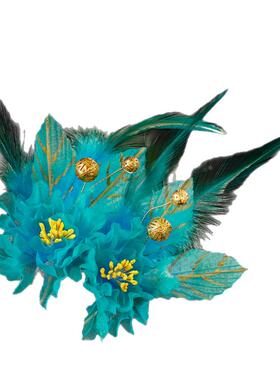 发钗绢纱清新甜美花朵
