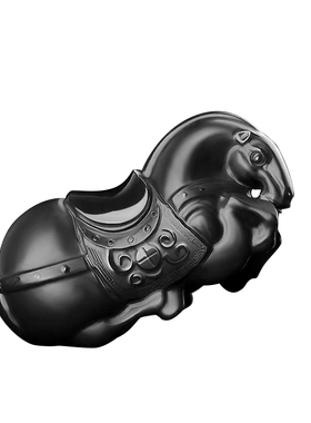 天然和田玉马把件摆件马到成功