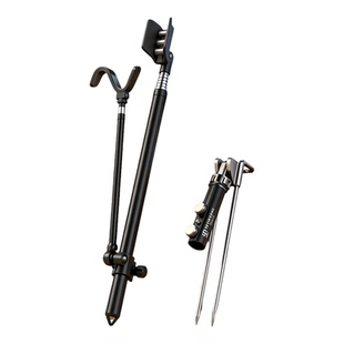 手竿钓鱼架短节碳素炮台支架竞技支架迷你便携伸缩地插鱼竿支架