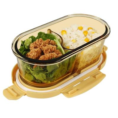 创得高硼硅椭圆微波炉适用饭盒