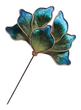 与归记非遗绒花胸针中国风手工蚕丝胸花汉服旗袍仿点翠配饰高级品