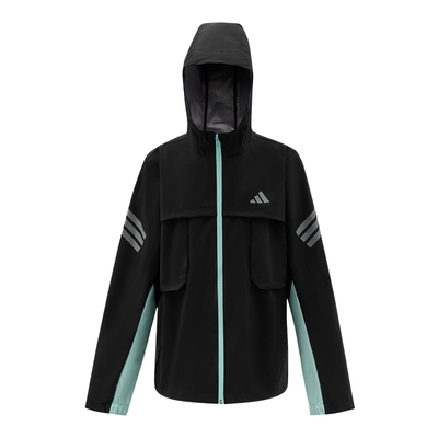 adidas阿迪达斯男大童工装防风连帽外套2026春梭织夹克 KG5959