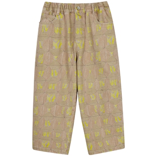 江南布衣童装棉弹力纱卡直筒裤牛仔长裤秋冬男女童儿童jnbybyjnby