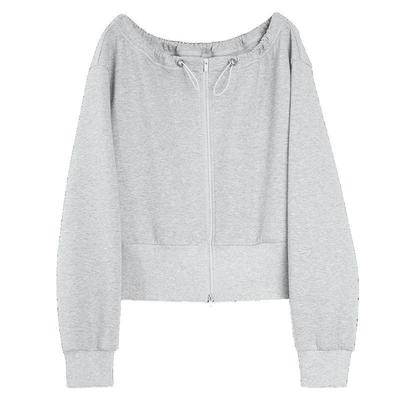 ELLE灰色收腰卫衣套装女