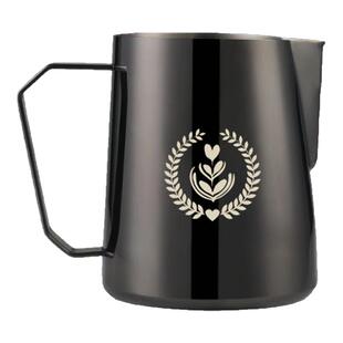 意式咖啡尖嘴拉花杯304不锈钢拉花缸450/600ml打奶泡缸咖啡器具