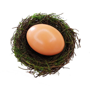 蛤蟆藤编鸟窝手工草窝材料仿真鸟巢编织工艺品小鸟屋鸟蛋装饰摆件