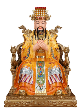 玉皇大帝王母娘娘佛像家用佛堂供奉玉帝王母像体真身树脂神像摆件